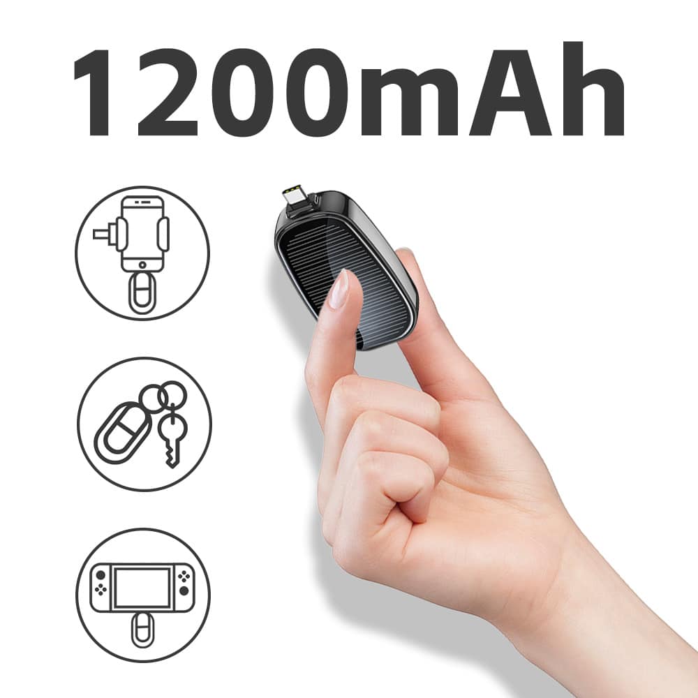 Portable Mini Solar Charger Keychain